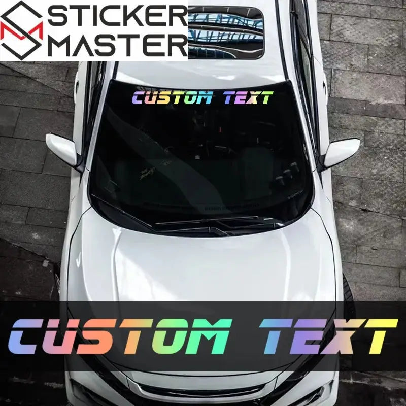 Kişiye Özel Sticker | Racing Fontlu Ön Cam ve Tekne Decal (100cm) Sticker Master