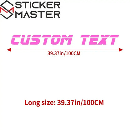 Kişiye Özel Sticker | Racing Fontlu Ön Cam ve Tekne Decal (100cm) Sticker Master