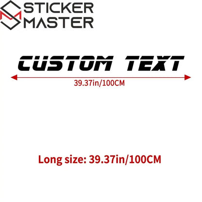 Kişiye Özel Sticker | Racing Fontlu Ön Cam ve Tekne Decal (100cm) Sticker Master