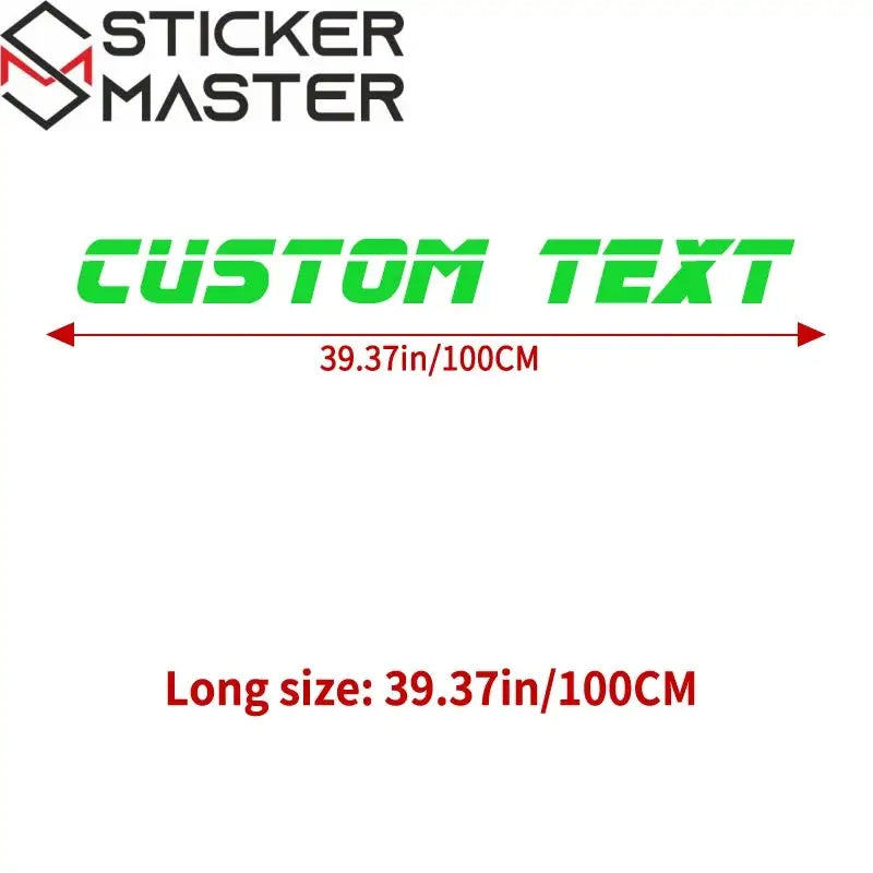 Kişiye Özel Sticker | Racing Fontlu Ön Cam ve Tekne Decal (100cm) Sticker Master