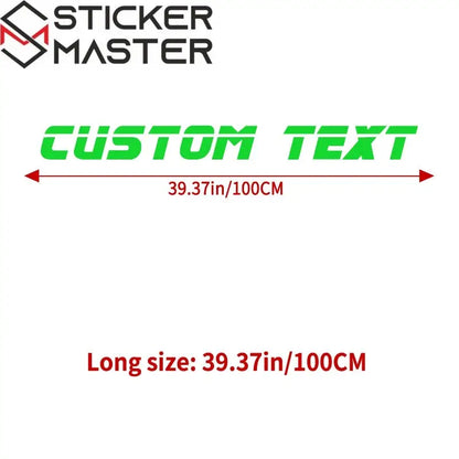 Kişiye Özel Sticker | Racing Fontlu Ön Cam ve Tekne Decal (100cm) Sticker Master