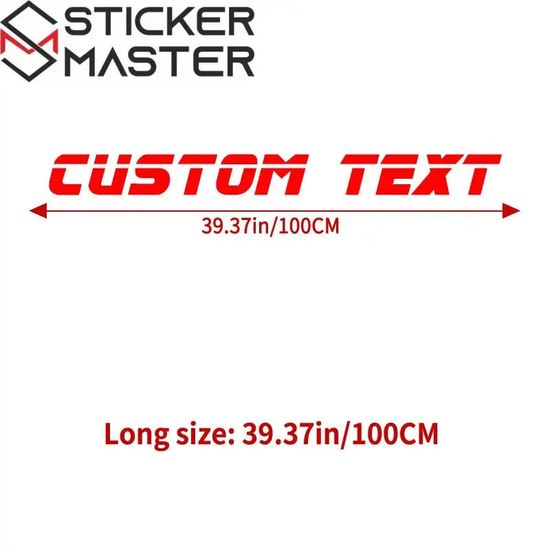 Kişiye Özel Sticker | Racing Fontlu Ön Cam ve Tekne Decal (100cm) Sticker Master