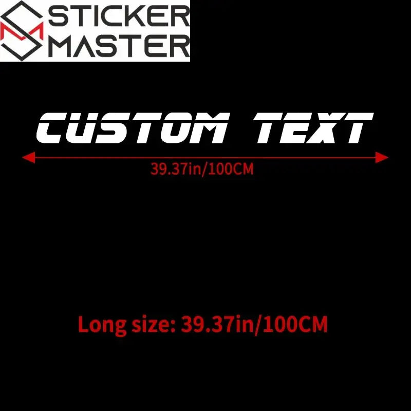 Kişiye Özel Sticker | Racing Fontlu Ön Cam ve Tekne Decal (100cm) Sticker Master