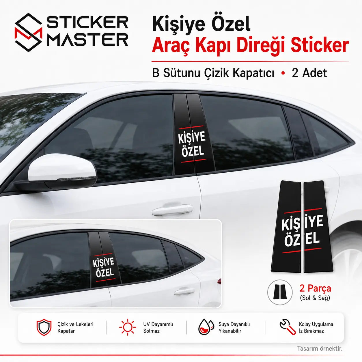 Kisiye Ozel Arac Kapi Diregi Sticker Seti