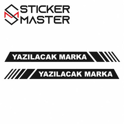 Kisiye Ozel Ayna Sticker – Isim ve Yazi | Tum Araclara Uyumlu
