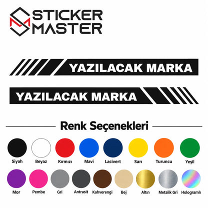 Kisiye Ozel Ayna Sticker – Isim ve Yazi | Tum Araclara Uyumlu detaylar