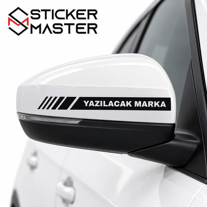 Kisiye Ozel Ayna Sticker – Isim ve Yazi | Tum Araclara Uyumlu gorsel