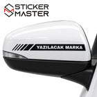 Kişiye Özel Ayna Sticker – İsim ve Yazı | Tüm Araçlara Uyumlu