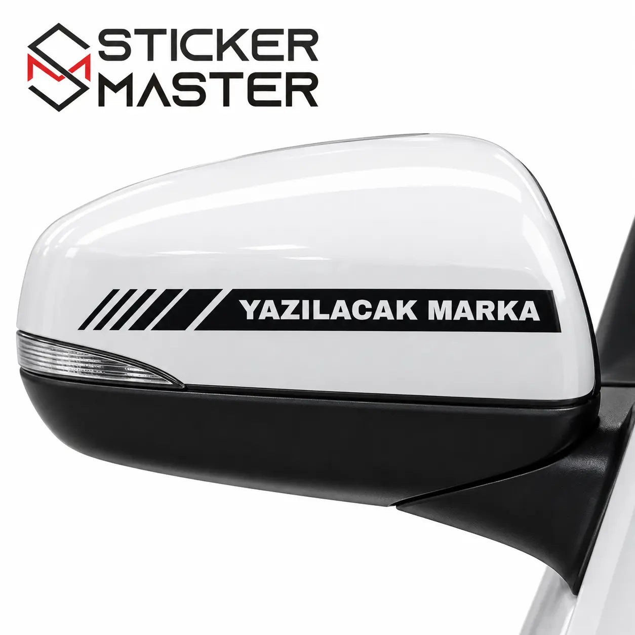 Kisiye Ozel Ayna Sticker – Isim ve Yazi | Tum Araclara Uyumlu sol