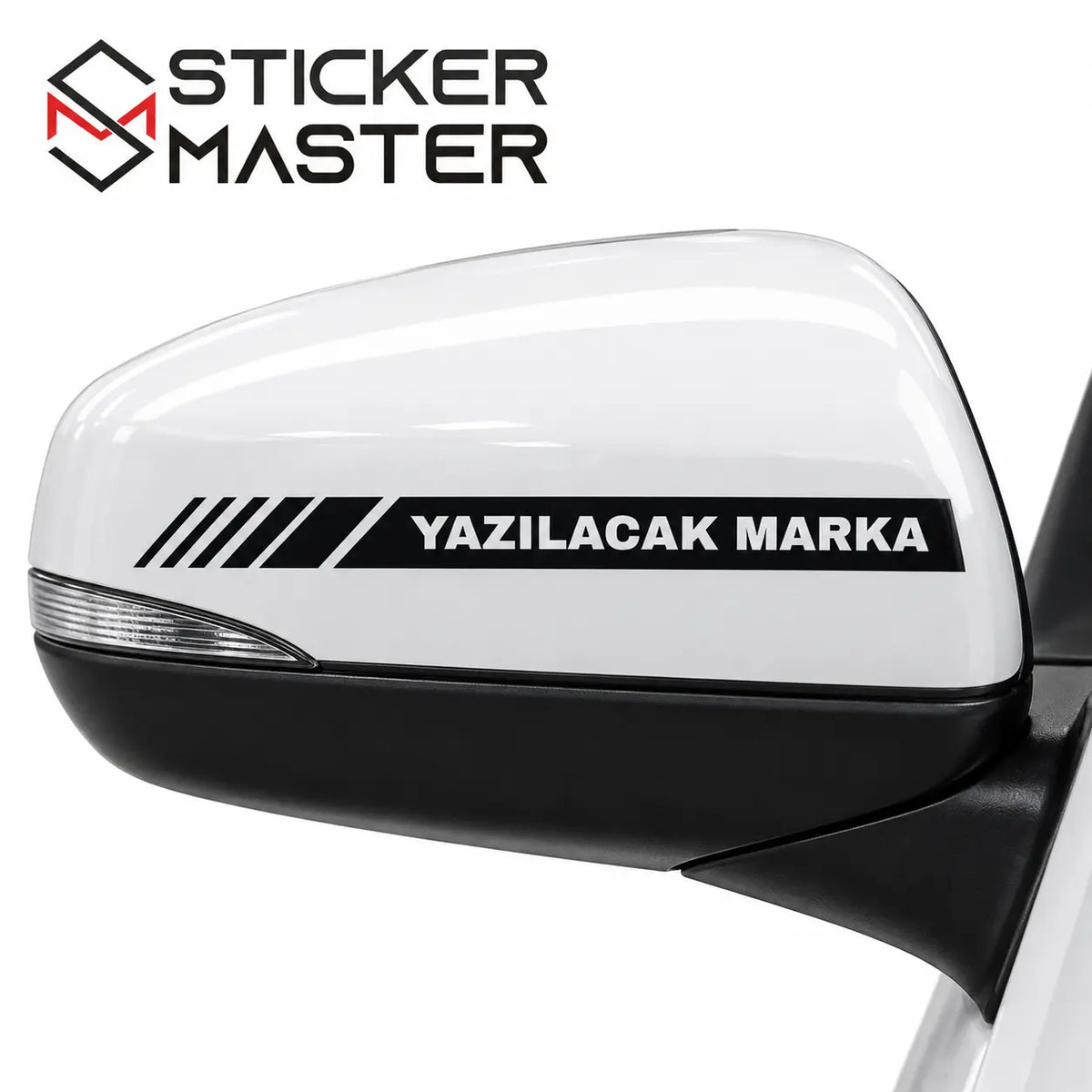 Kisiye Ozel Ayna Sticker – Isim ve Yazi | Tum Araclara Uyumlu sol