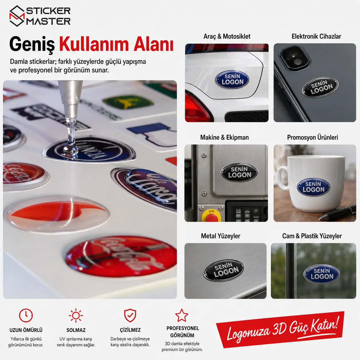 Kisiye Ozel Damla Sticker – 3D Epoksi Logo Etiketi-1