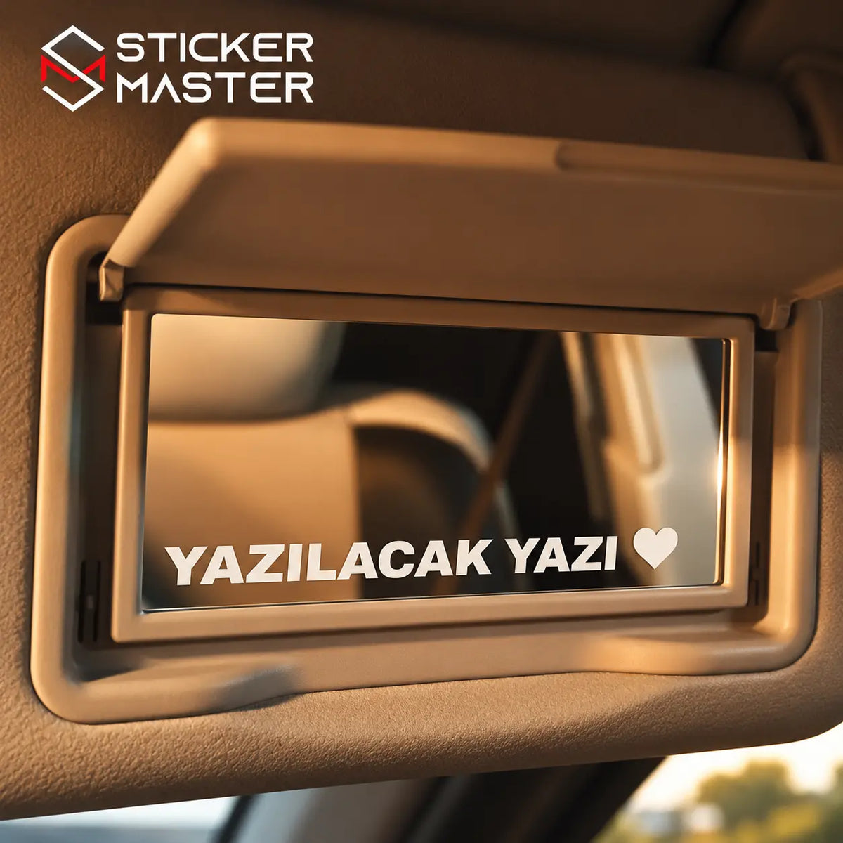 Kisiye Ozel Dikiz Aynasi Sticker – Isim ve Yazi | Tum Araclara Uyumlu
