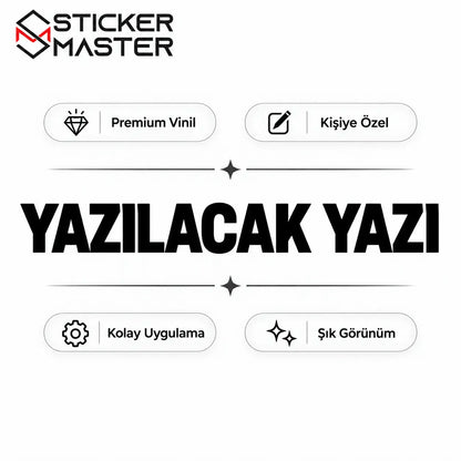 Kisiye Ozel Dikiz Aynasi Sticker – Isim ve Yazi | Tum Araclara Uyumlu premium