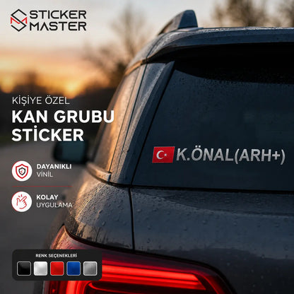 Kisiye Ozel Kan Grubu Sticker - 2 Adet