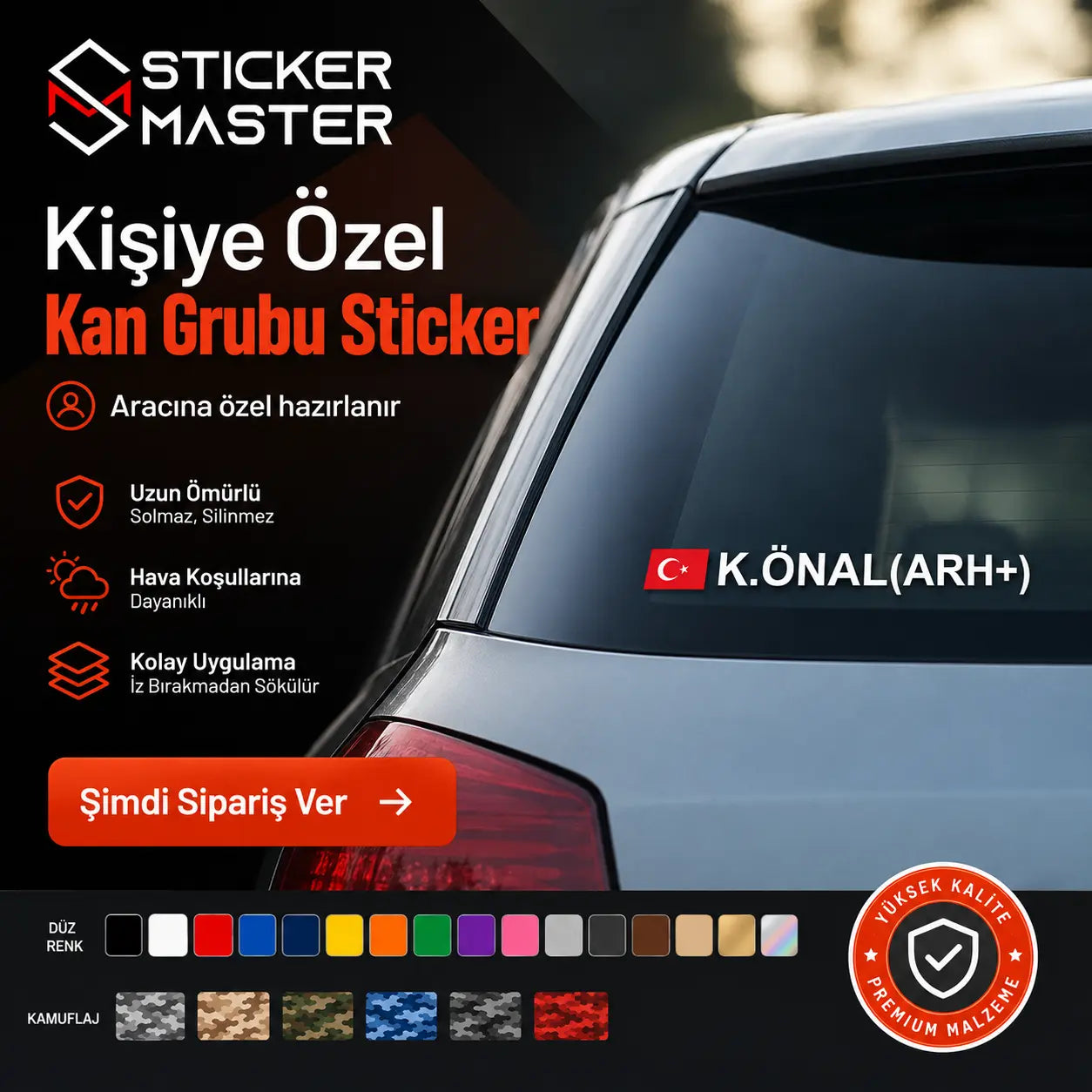 Kisiye Ozel Kan Grubu Sticker - 2 Adet ads