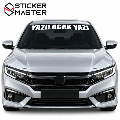 Kisiye Ozel On Cam Sticker – Isim ve Yazi | Tum Araclara Uyumlu-8