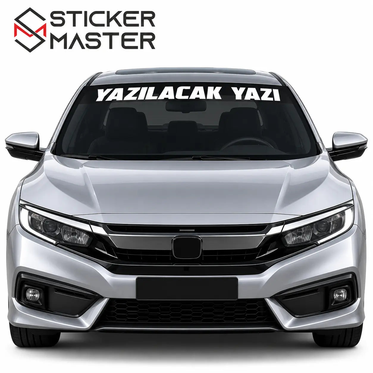 Kisiye Ozel On Cam Sticker – Isim ve Yazi | Tum Araclara Uyumlu