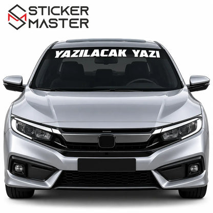 Kisiye Ozel On Cam Sticker – Isim ve Yazi | Tum Araclara Uyumlu