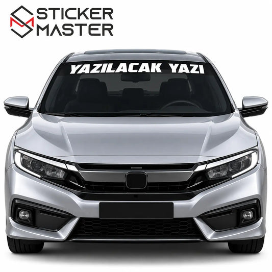 Kisiye Ozel On Cam Sticker – Isim ve Yazi | Tum Araclara Uyumlu