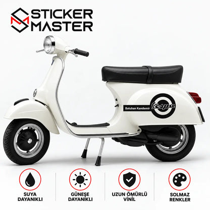 Kişiye Özel Vespa Sticker uygulama adımları görseli