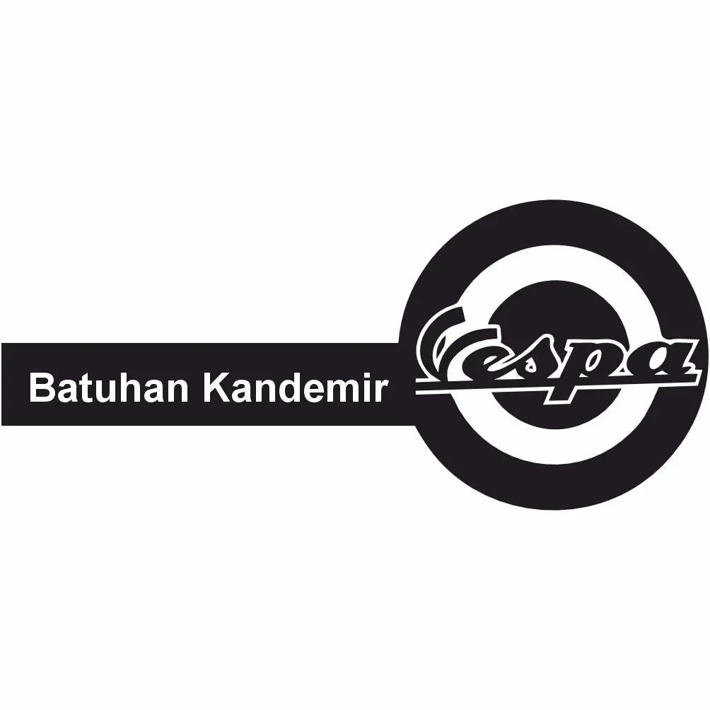 Kişiye Özel Vespa Sticker beyaz arka plan ürün mockup görseli