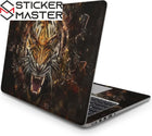 Kızgın Kaplan Laptop Sticker 3D Etkili Evrensel Kaplama | Sticker Master