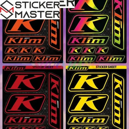 Klim Uyumlu Sticker Seti | Çoklu Boyut Kask ve ATV Çıkartması Sticker Master