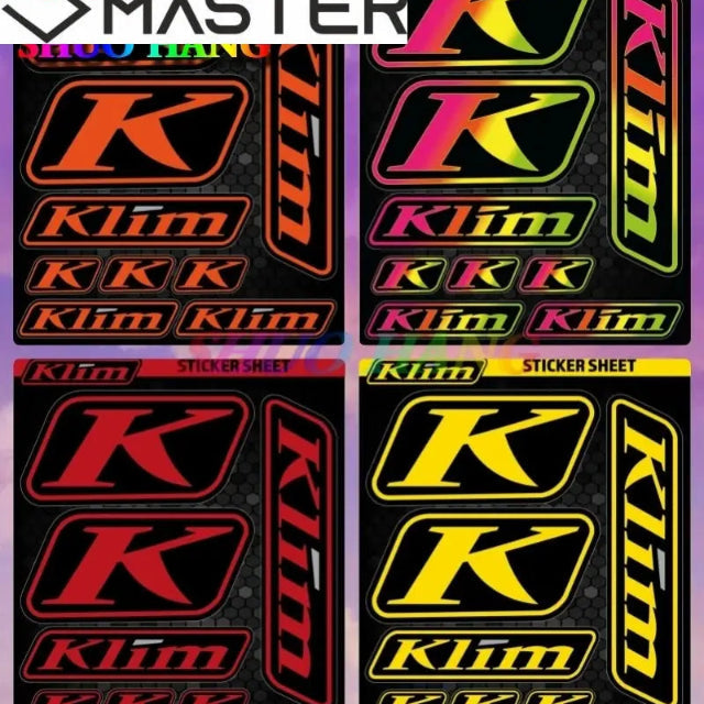 Klim Uyumlu Sticker Seti | Çoklu Boyut Kask ve ATV Çıkartması Sticker Master