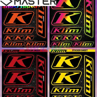 Klim Uyumlu Sticker Seti | Çoklu Boyut Kask ve ATV Çıkartması Sticker Master