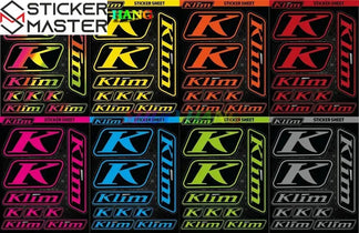 Klim Uyumlu Sticker Seti | Çoklu Boyut Kask ve ATV Çıkartması Sticker Master