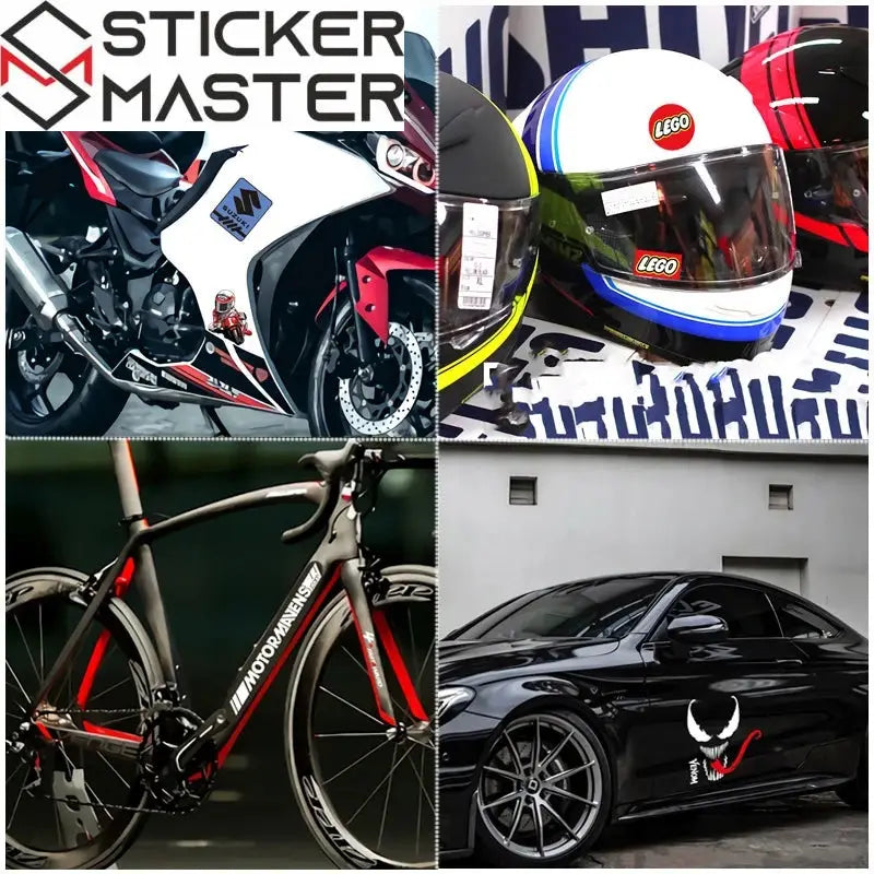 Klim Uyumlu Sticker Seti | Çoklu Boyut Kask ve ATV Çıkartması Sticker Master