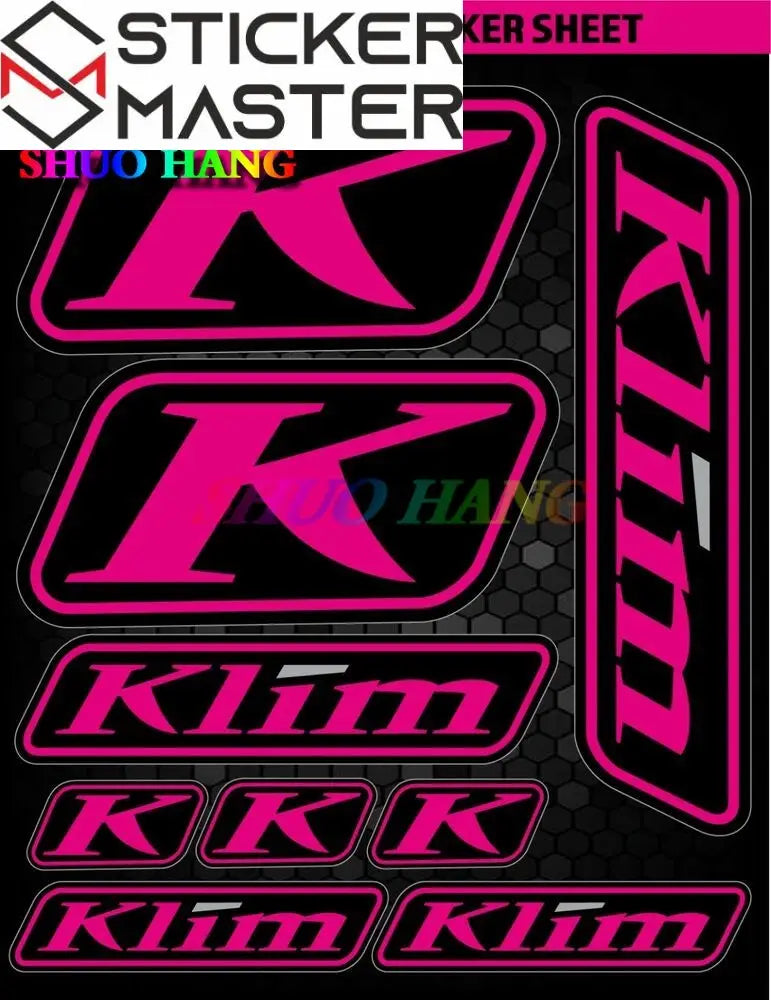 Klim Uyumlu Sticker Seti | Çoklu Boyut Kask ve ATV Çıkartması Sticker Master