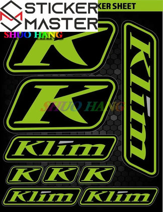 Klim Uyumlu Sticker Seti | Çoklu Boyut Kask ve ATV Çıkartması Sticker Master