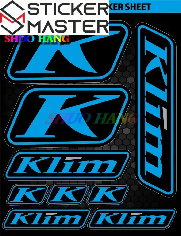 Klim Uyumlu Sticker Seti | Çoklu Boyut Kask ve ATV Çıkartması Sticker Master