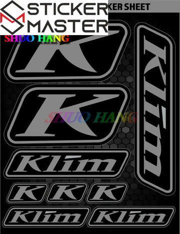 Klim Uyumlu Sticker Seti | Çoklu Boyut Kask ve ATV Çıkartması Sticker Master