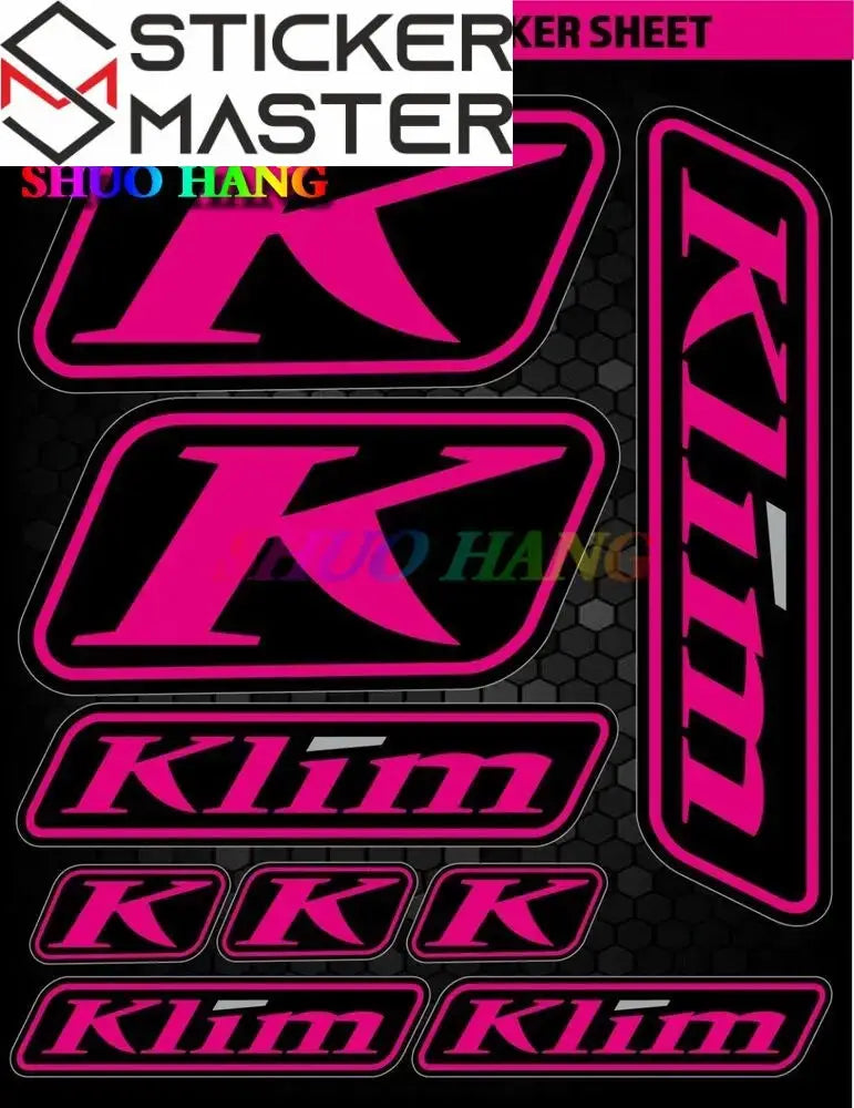 Klim Uyumlu Sticker Seti | Çoklu Boyut Kask ve ATV Çıkartması Sticker Master