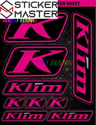 Klim Uyumlu Sticker Seti | Çoklu Boyut Kask ve ATV Çıkartması Sticker Master