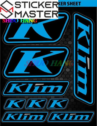 Klim Uyumlu Sticker Seti | Çoklu Boyut Kask ve ATV Çıkartması Sticker Master