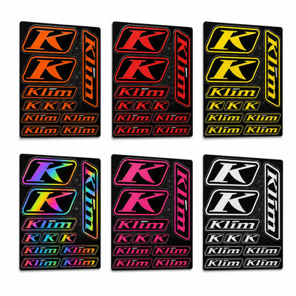 Klim Uyumlu Sticker Seti | Çoklu Boyut Kask ve ATV Çıkartması