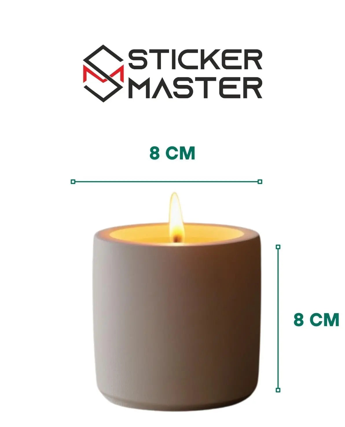 Sticker Master Kokulu Vegan Soya Mum- Modern Tasarım