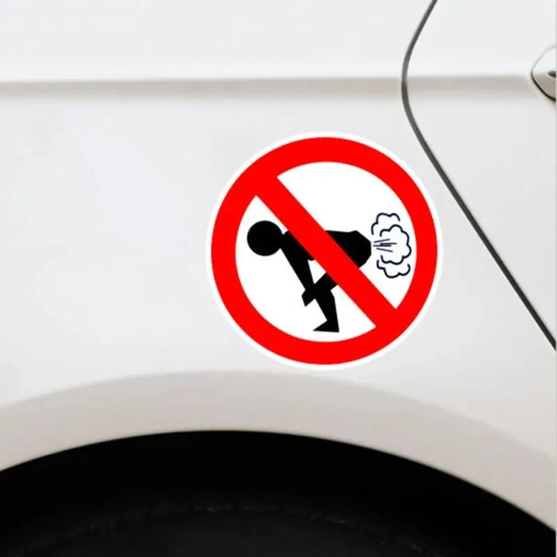 Komik Araba Sticker - Osurma Yasak Etiket - Dayanıklı Yapıştırma Çıkartma - Sticker Master