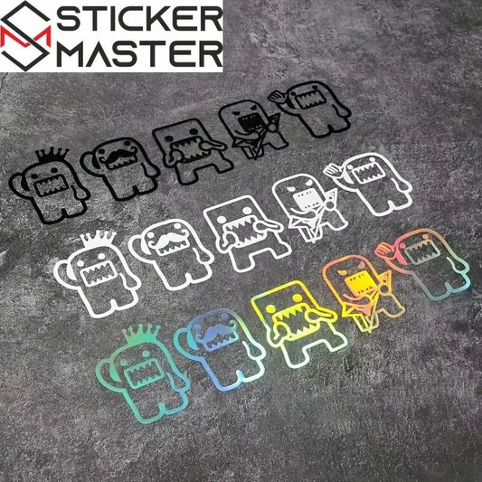 Komik Araba Sticker | Sevimli Canavarlar Cam ve Tampon Decal (Sıralı Doodle)