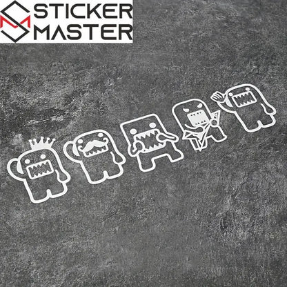 Komik Araba Sticker | Sevimli Canavarlar Cam ve Tampon Decal (Sıralı Doodle)