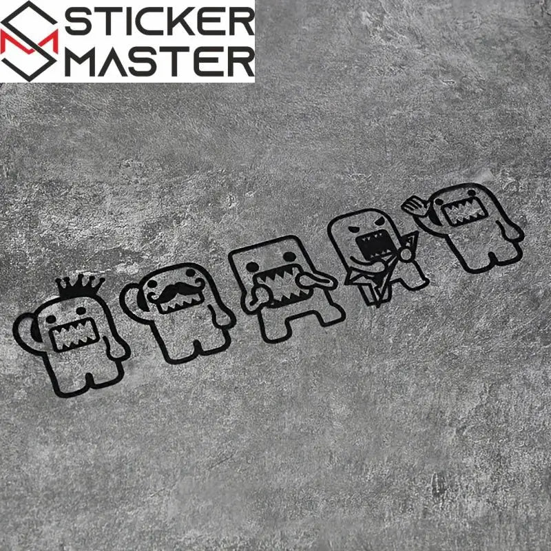 Komik Araba Sticker | Sevimli Canavarlar Cam ve Tampon Decal (Sıralı Doodle)