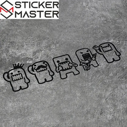Komik Araba Sticker | Sevimli Canavarlar Cam ve Tampon Decal (Sıralı Doodle)