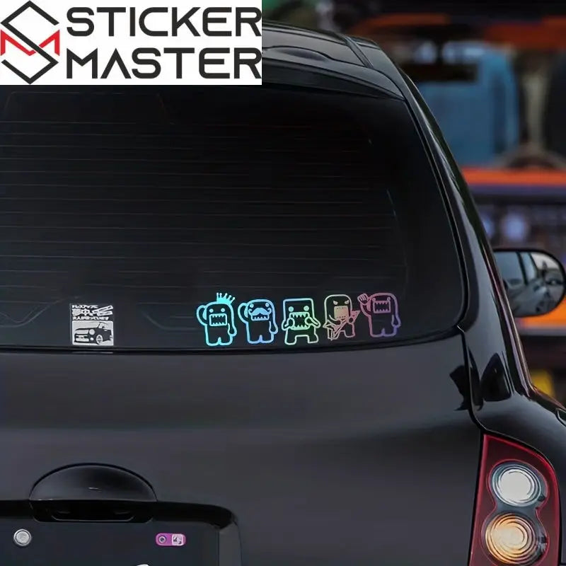 Funny Reflective Car Sticker Car Side Window Rear Windshield Decorative Waterproof Sticker Electric Motorcycle Notebook Sticker Sticker Master