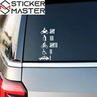 Komik Araba Stickerı: Kazalı Sayacı Mizah Dekalı | Sticker Master