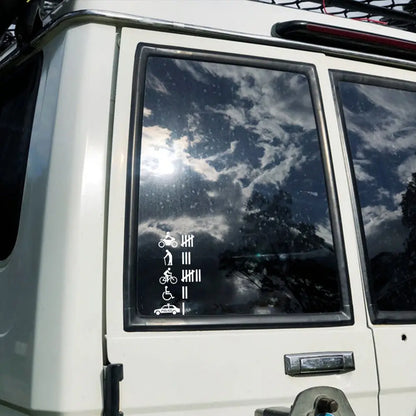 JDM tarzı kaza sayacı sticker – 6.7x12 cm su geçirmez vinil araba etiketi