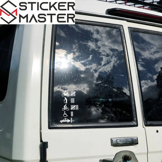 JDM tarzı kaza sayacı sticker – 6.7x12 cm su geçirmez vinil araba etiketi