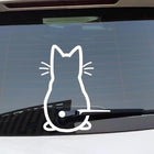 Komik Kedi Cam Stickerı Sallanan Kuyruk Arka Silecek | Sticker Master
